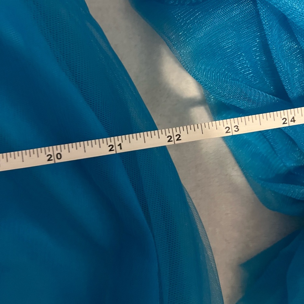 Elegant Blue Off or On Shoulder Maternity Dress - Picture 10 of 11